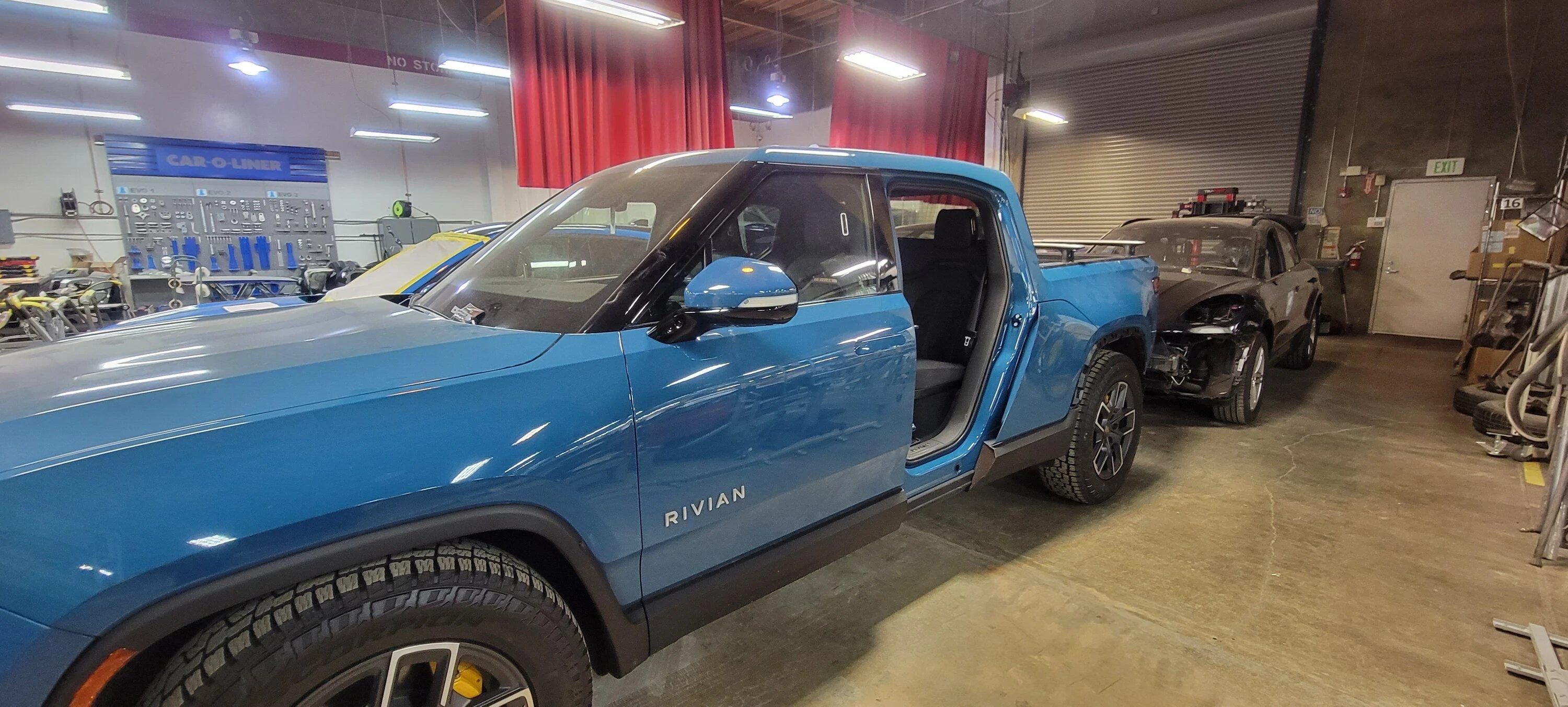Rivian R1T R1S My Partially Disassembled R1T at the Body Shop For Repaint 20220518_112122