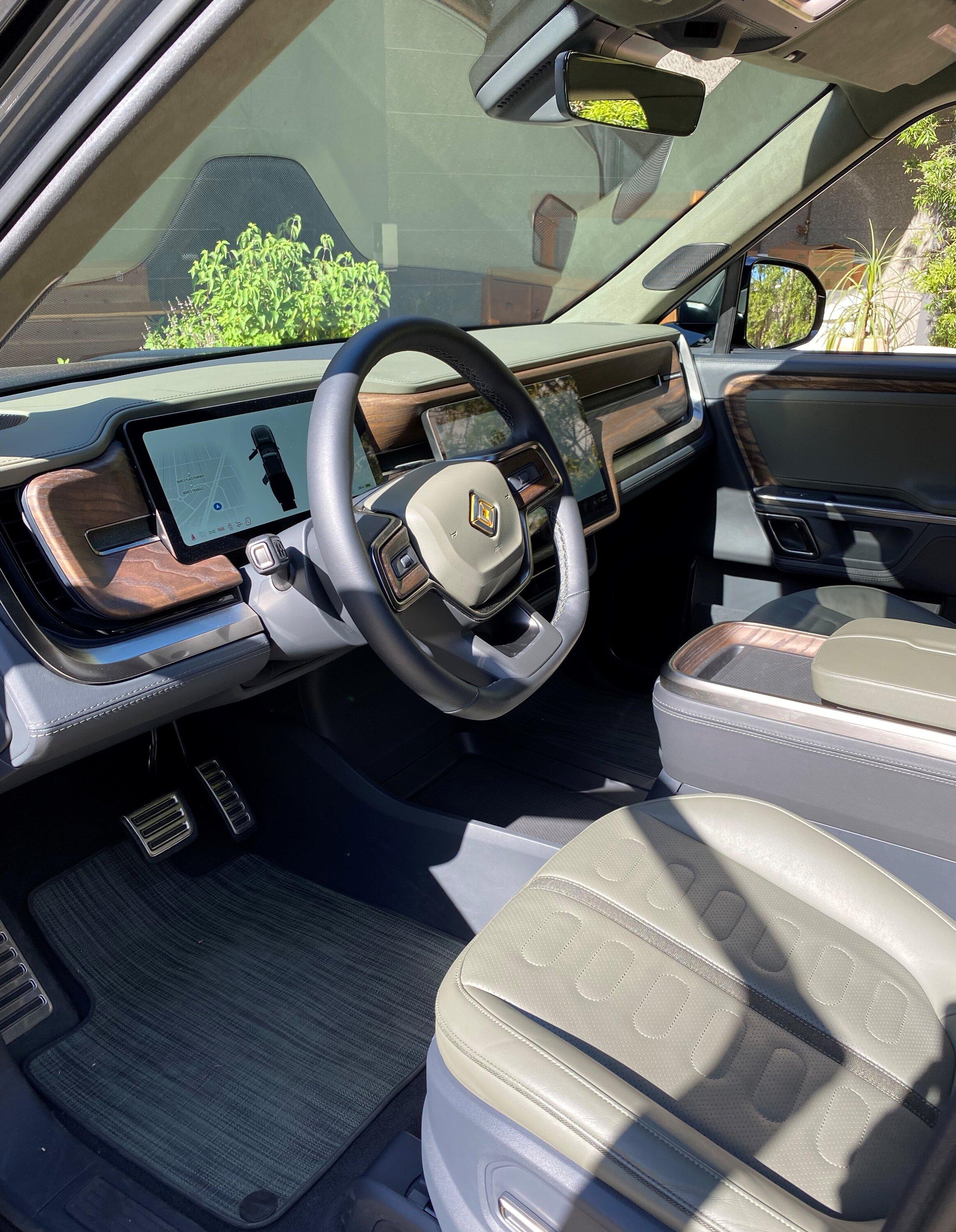 Rivian R1T R1S FOREST EDGE Rivian Interior Photos FG Driver 2