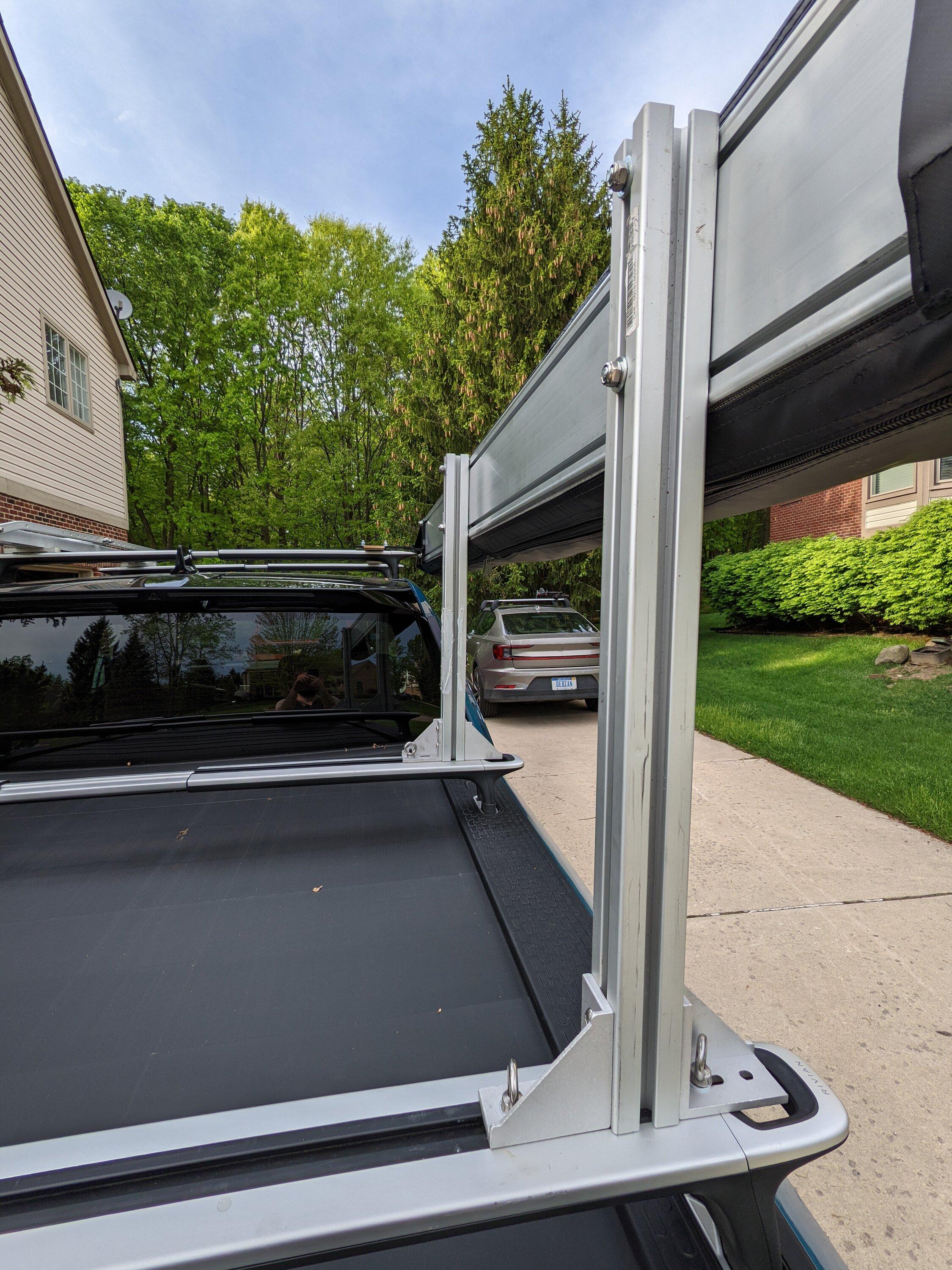 Rivian R1T R1S Overland Systems 270 degree awning installed PXL_20220521_220700211