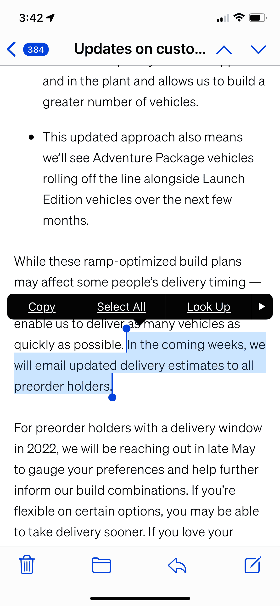 Rivian R1T R1S "By the end of May" communication E7279474-F4D8-4CF5-86B3-4FEE65C5E74F