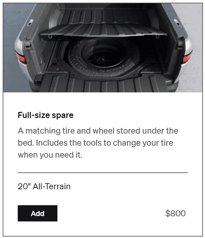 Rivian R1T R1S No spare tire? 1653321834499