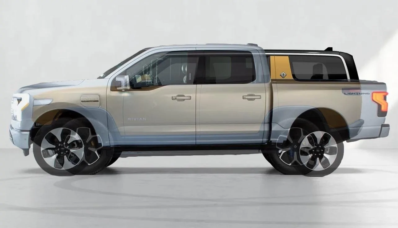 Rivian R1T R1S R1S Size Comparisons to other SUVs and Trucks Ford_f150_lightning.jpg?ixlib=rails-0.3