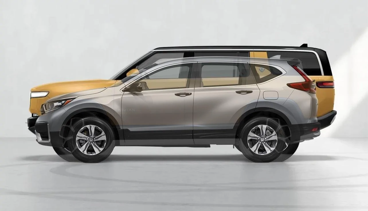 Rivian R1T R1S R1S Size Comparisons to other SUVs and Trucks Honda_2022_CRV.jpg?ixlib=rails-0.3