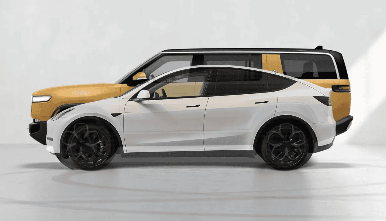 Rivian R1T R1S R1S Size Comparisons to other SUVs and Trucks 1653493141886