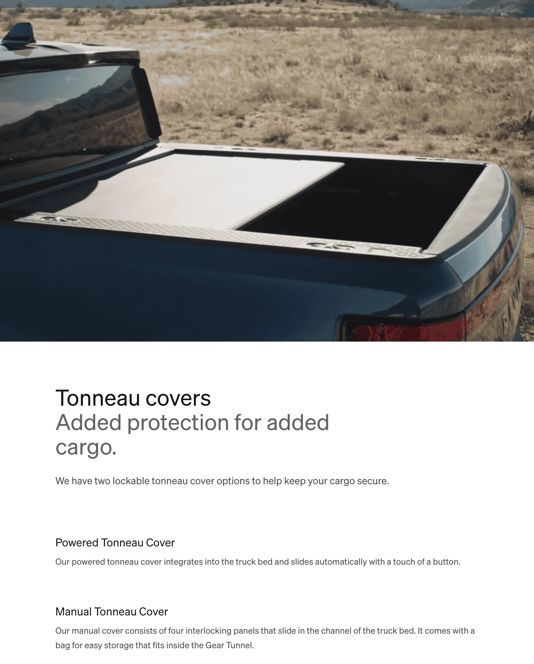 Rivian R1T R1S Tonneau options that exist today 1653585798411