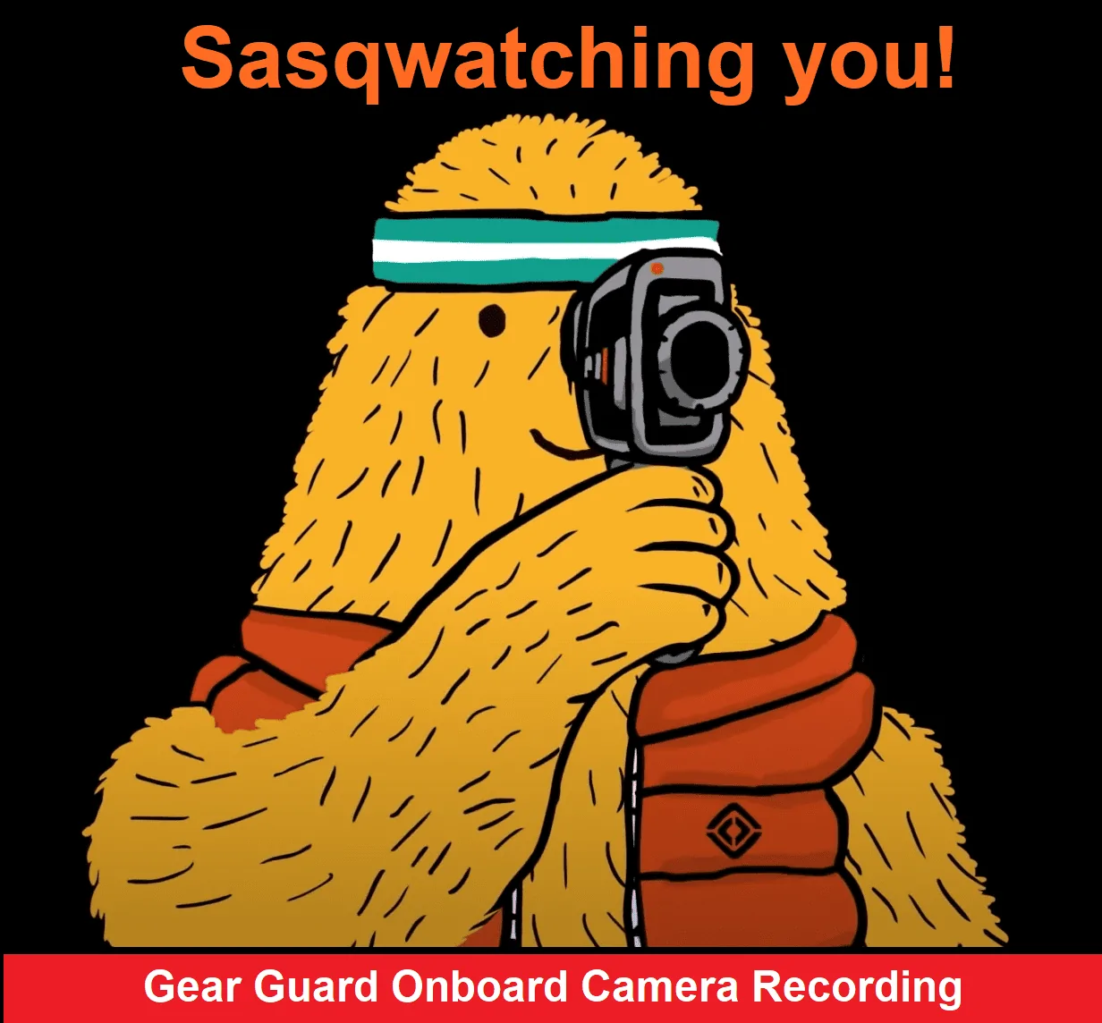 Rivian R1T R1S Gear Guard stickers Sasqwatching you PNG