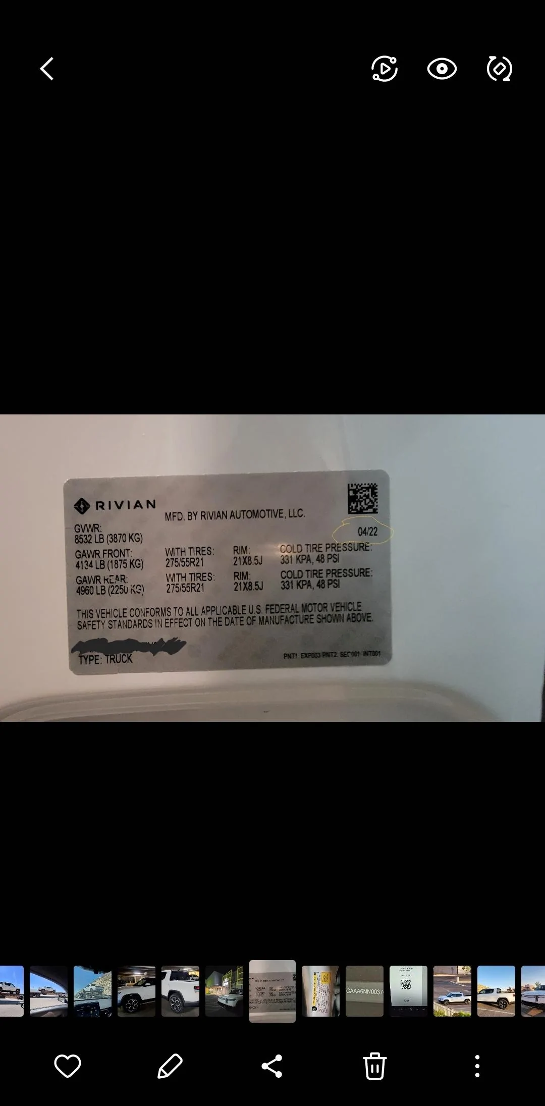 Rivian R1T R1S Latest VIN check R1T. What is the real production rate... Screenshot_20220530-101240_Gallery