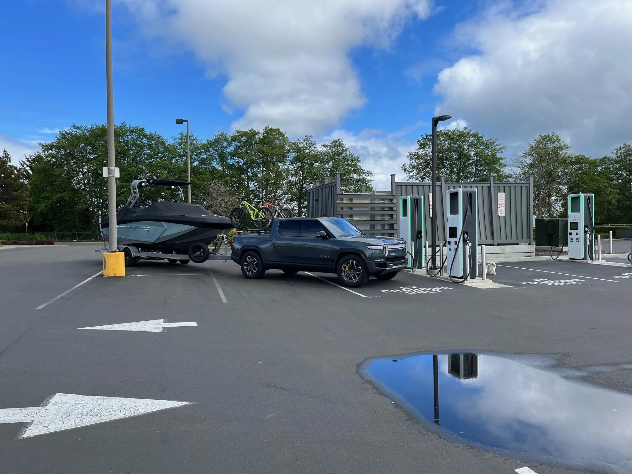 Rivian R1T R1S Towing + Efficiency: Please post your experience! Boat 2