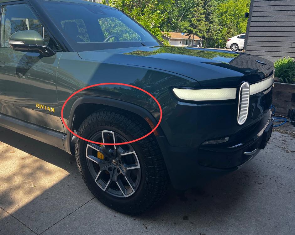 Rivian R1T R1S Passenger side lower than driver side. R6