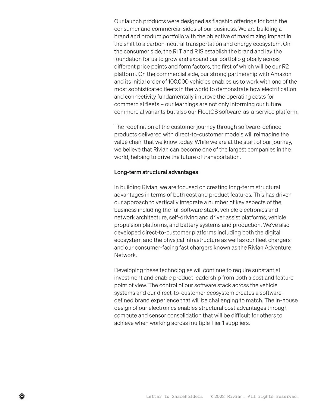 Rivian R1T R1S Rivian Virtual Shareholder Meeting and Shareholder Letter- June 6, 2022 1654538120860