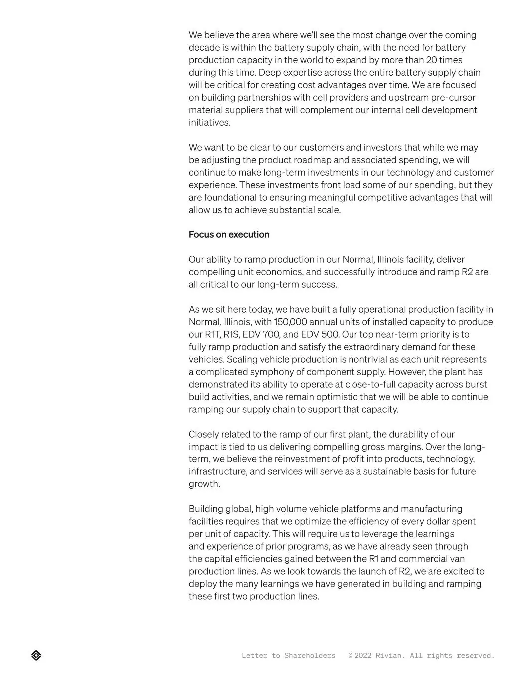 Rivian R1T R1S Rivian Virtual Shareholder Meeting and Shareholder Letter- June 6, 2022 1654538142960