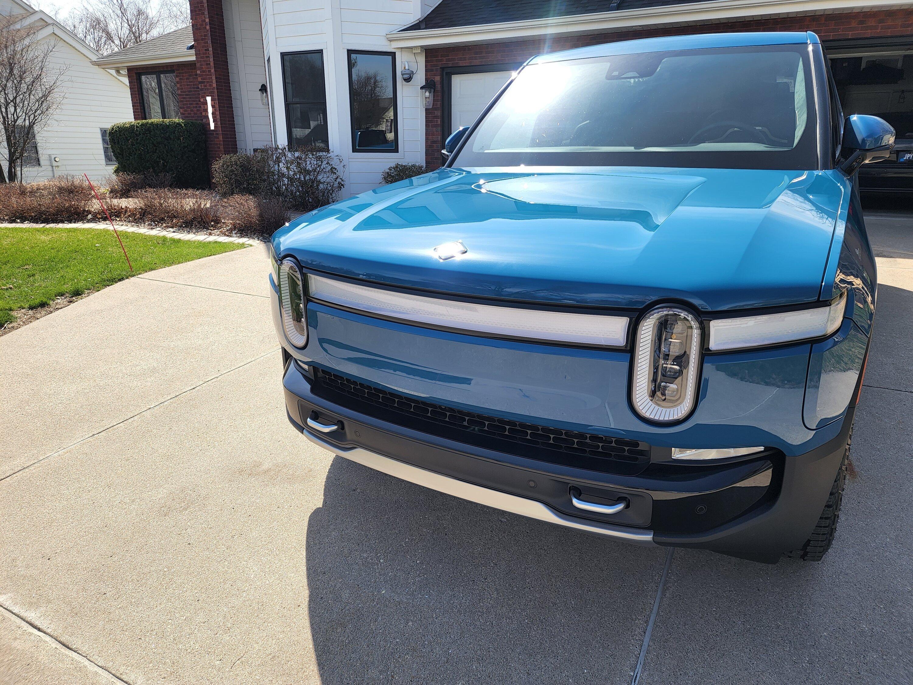 Rivian R1T R1S SunTek Ultra Matte PPF Wrap and Evolve Tint on Rivian Blue R1T 20220415_111806