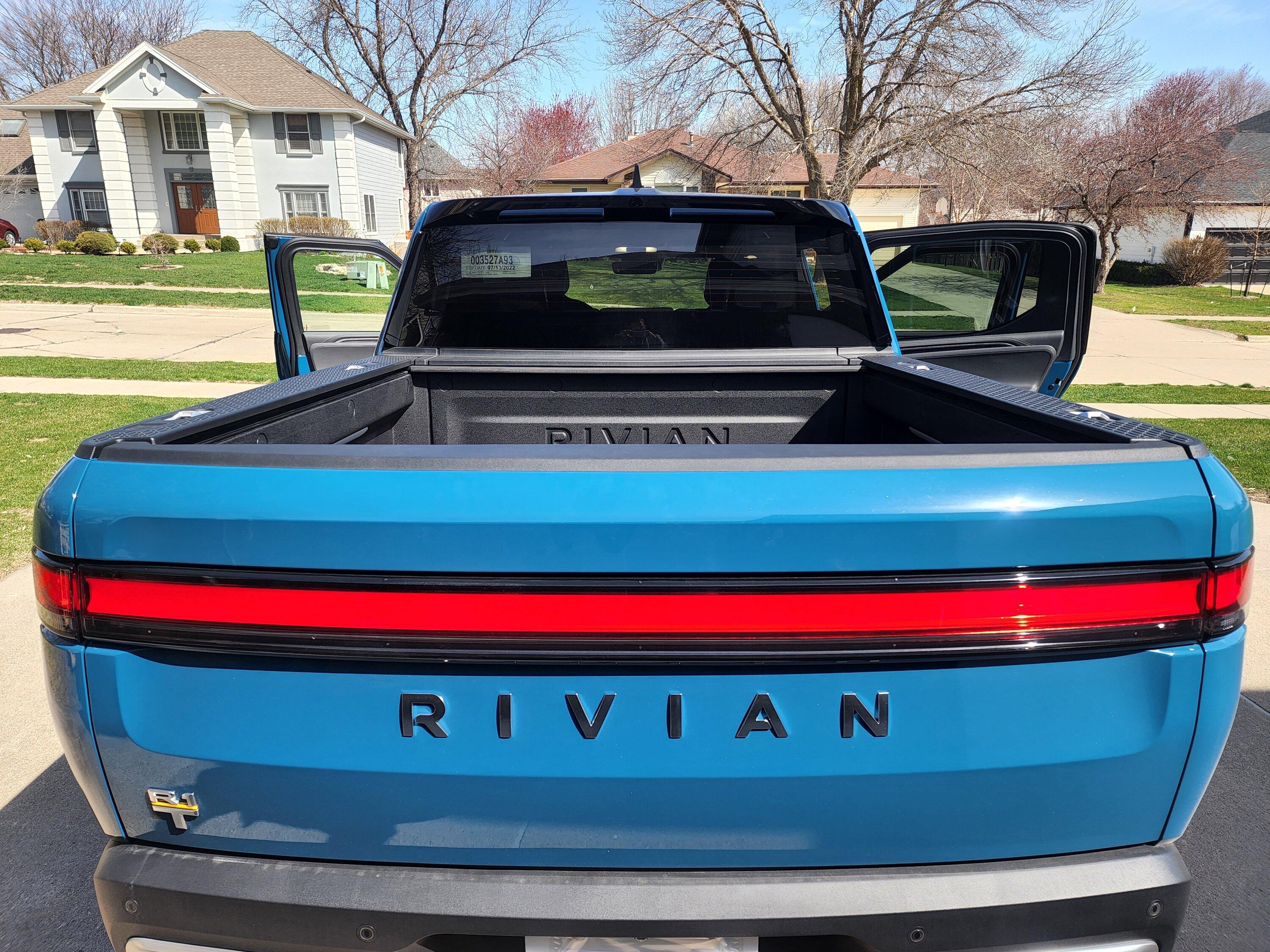 Rivian R1T R1S SunTek Ultra Matte PPF Wrap and Evolve Tint on Rivian Blue R1T 20220415_105715