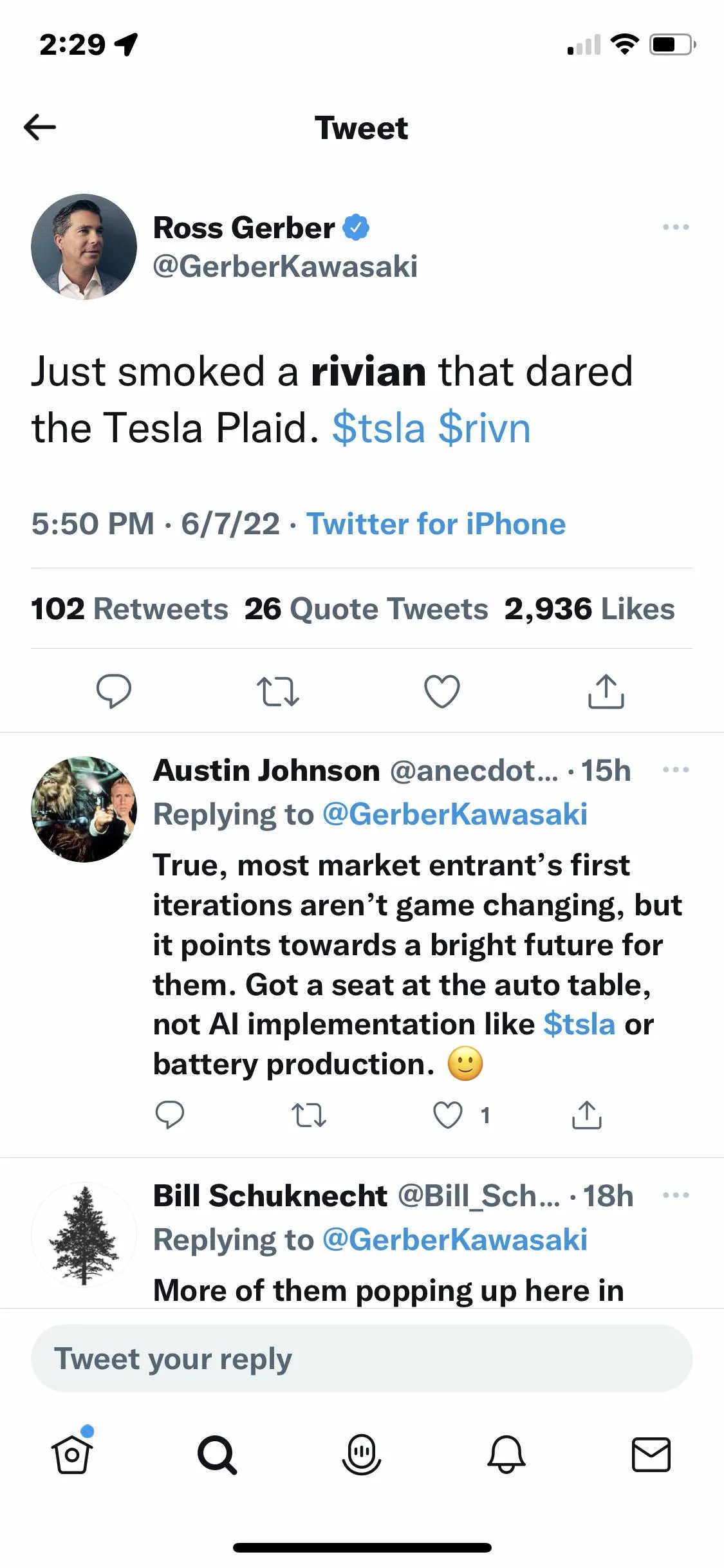 Rivian R1T R1S Who is this tool? "Just smoked a rivian that dared the Tesla Plaid" IMG_4840