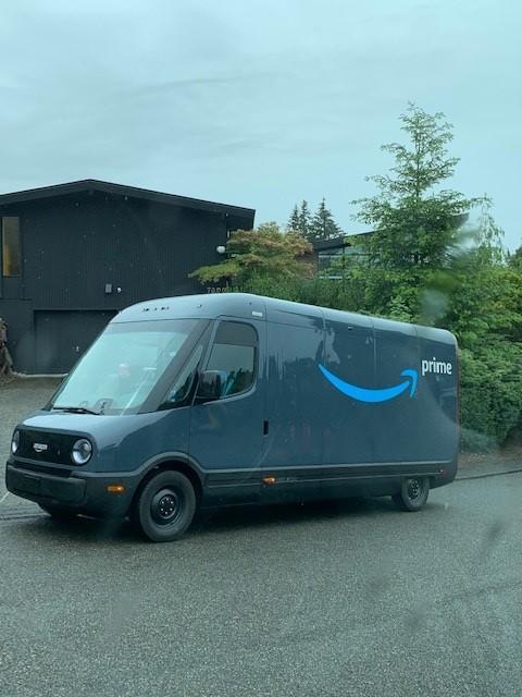 Rivian R1T R1S Rivian Amazon Delivery Van spotted in Washington.... Rivian Van