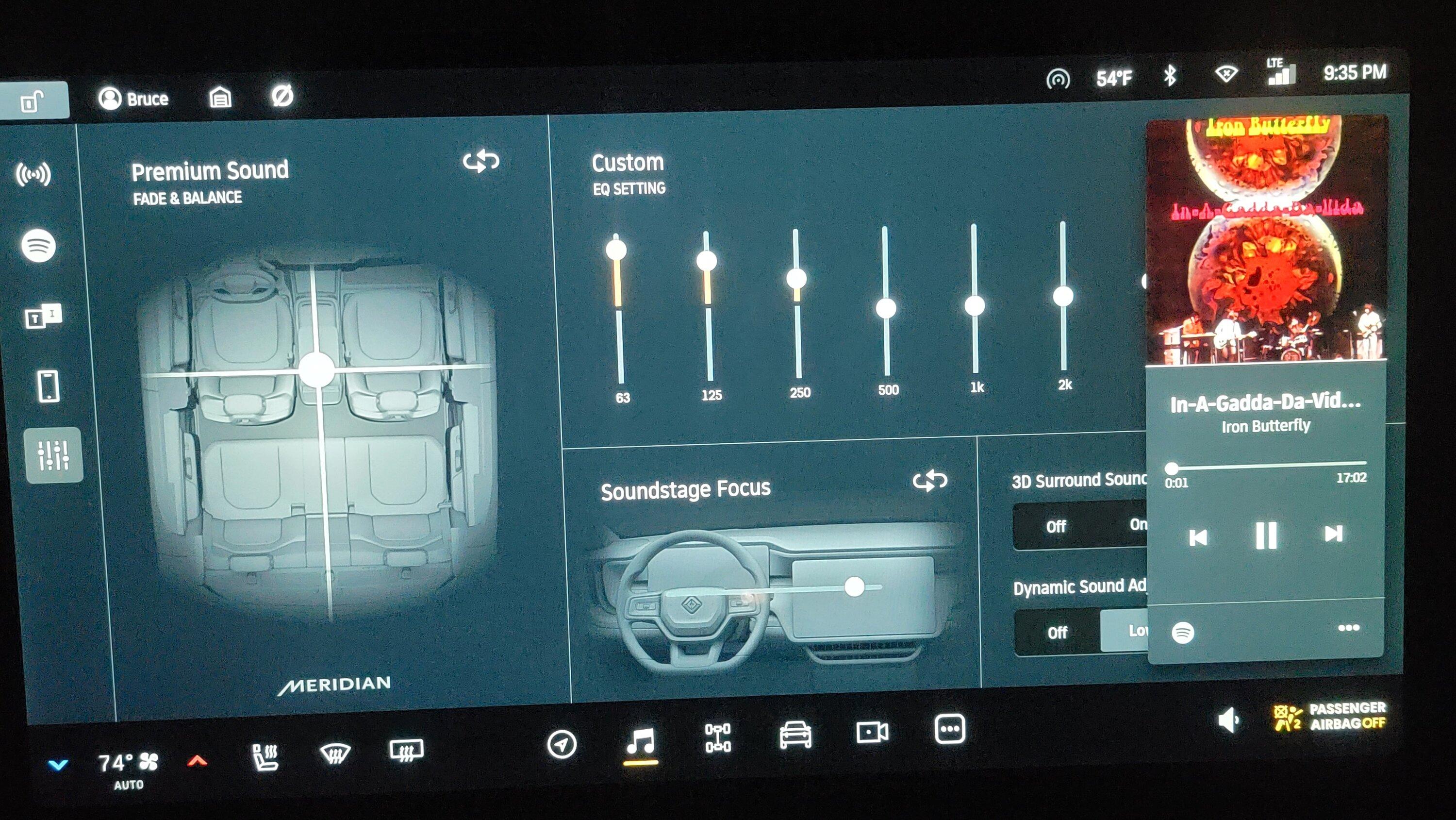 Rivian R1T R1S R1T owners -- Q about sound system 20220612_213530