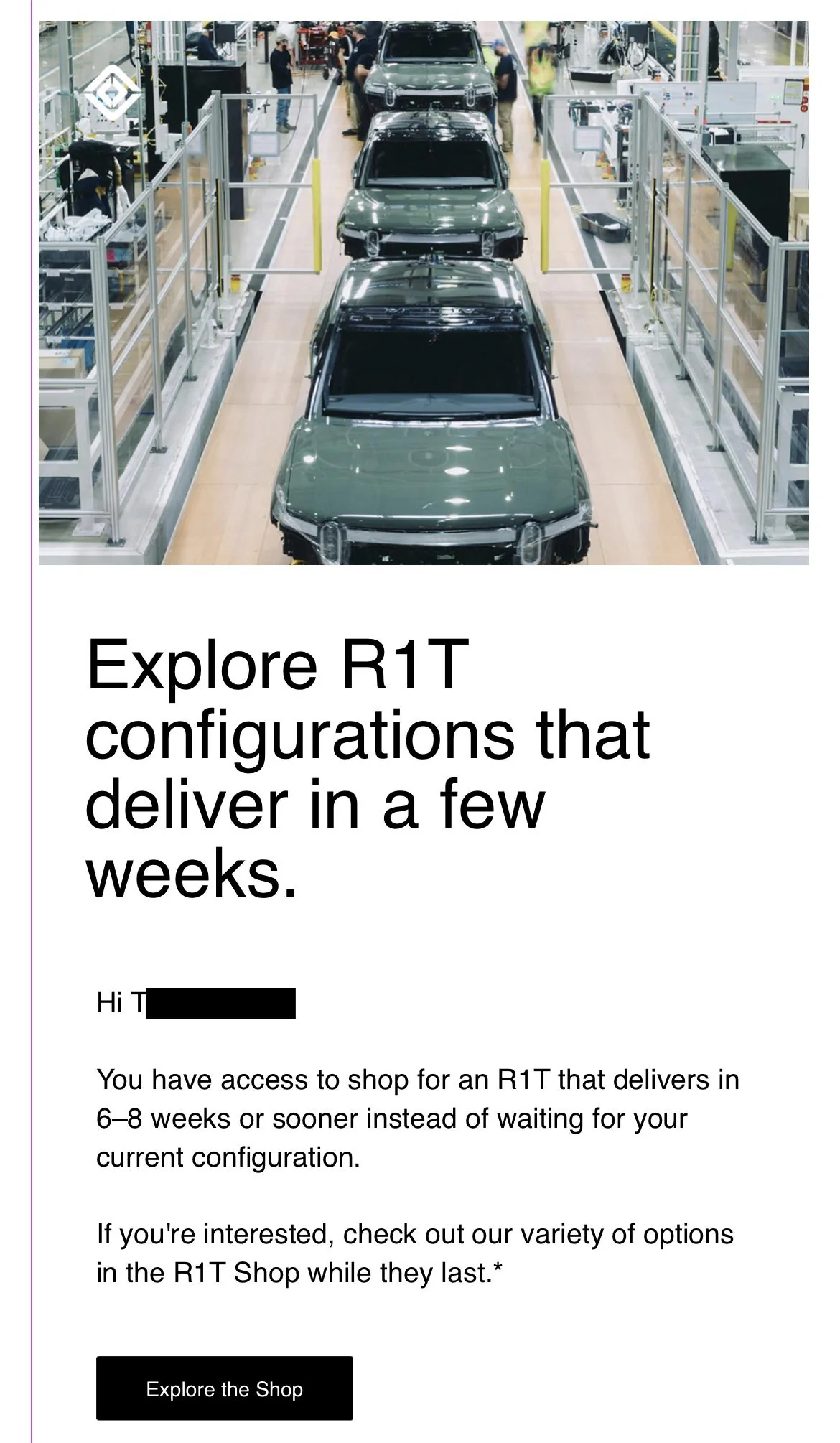 Rivian R1T R1S Got this email from Rivian just now - R1T shop IMG_392599DA9A17-1