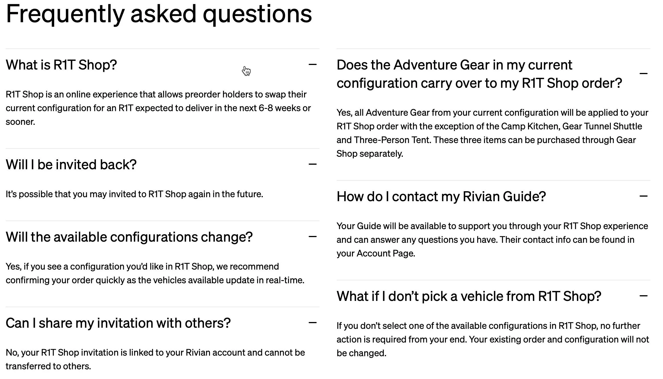 Rivian R1T R1S First look at @ “Introducing the R1 Shop” -- Rivian website to shop for R1T that delivers in 6-8 weeks 2022-06-17_13-33-15