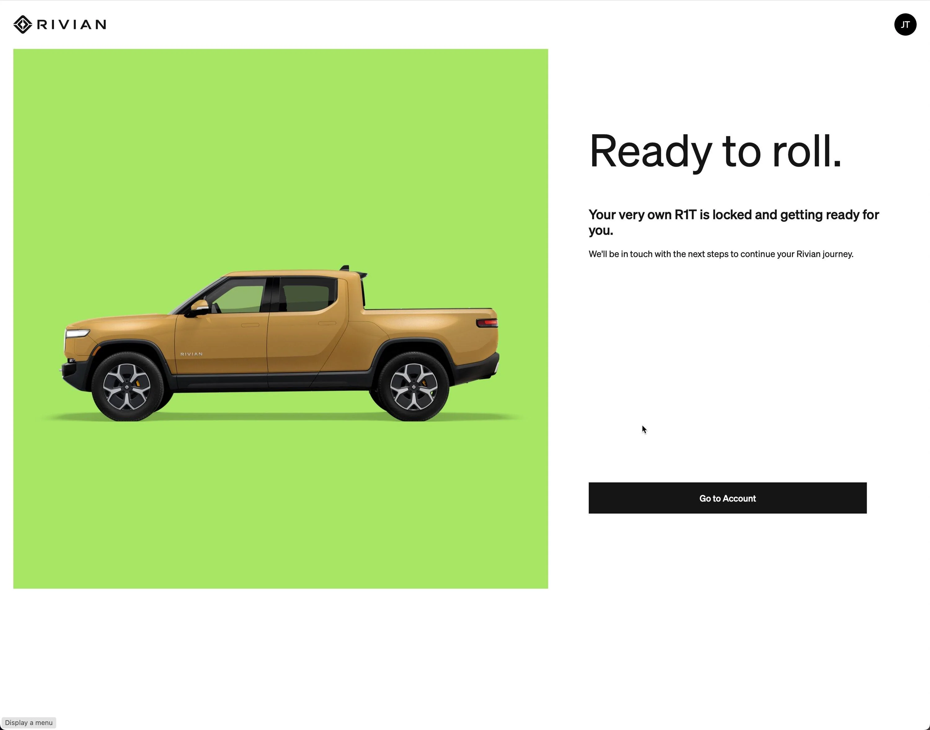 Rivian R1T R1S First look at @ “Introducing the R1 Shop” -- Rivian website to shop for R1T that delivers in 6-8 weeks 2022-06-17_13-41-11