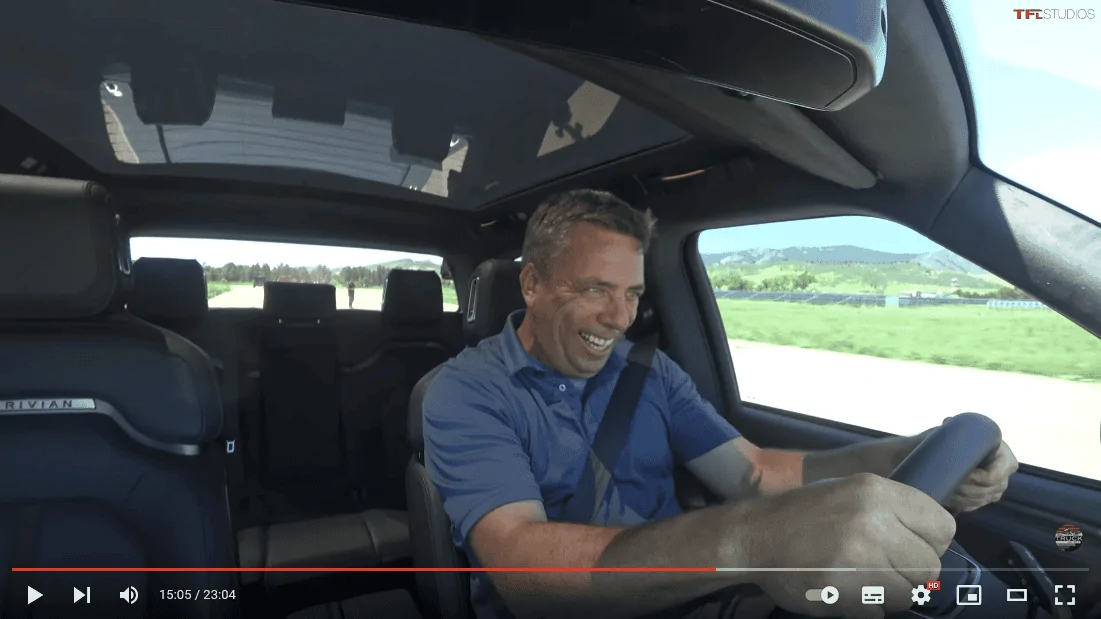 Rivian R1T R1S R1T Drag Racing the Lightning!! + Ram TRX and F-150 Powerboost Hybrid 1655570192802