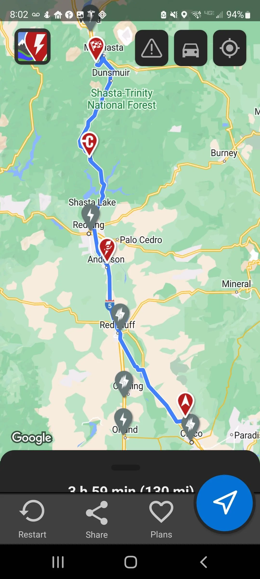 Rivian R1T R1S Towing 7000 lbs 27' Trailer, ~ 130miles 3500ft Elevation Change Screenshot_20220620-080215_ABRP