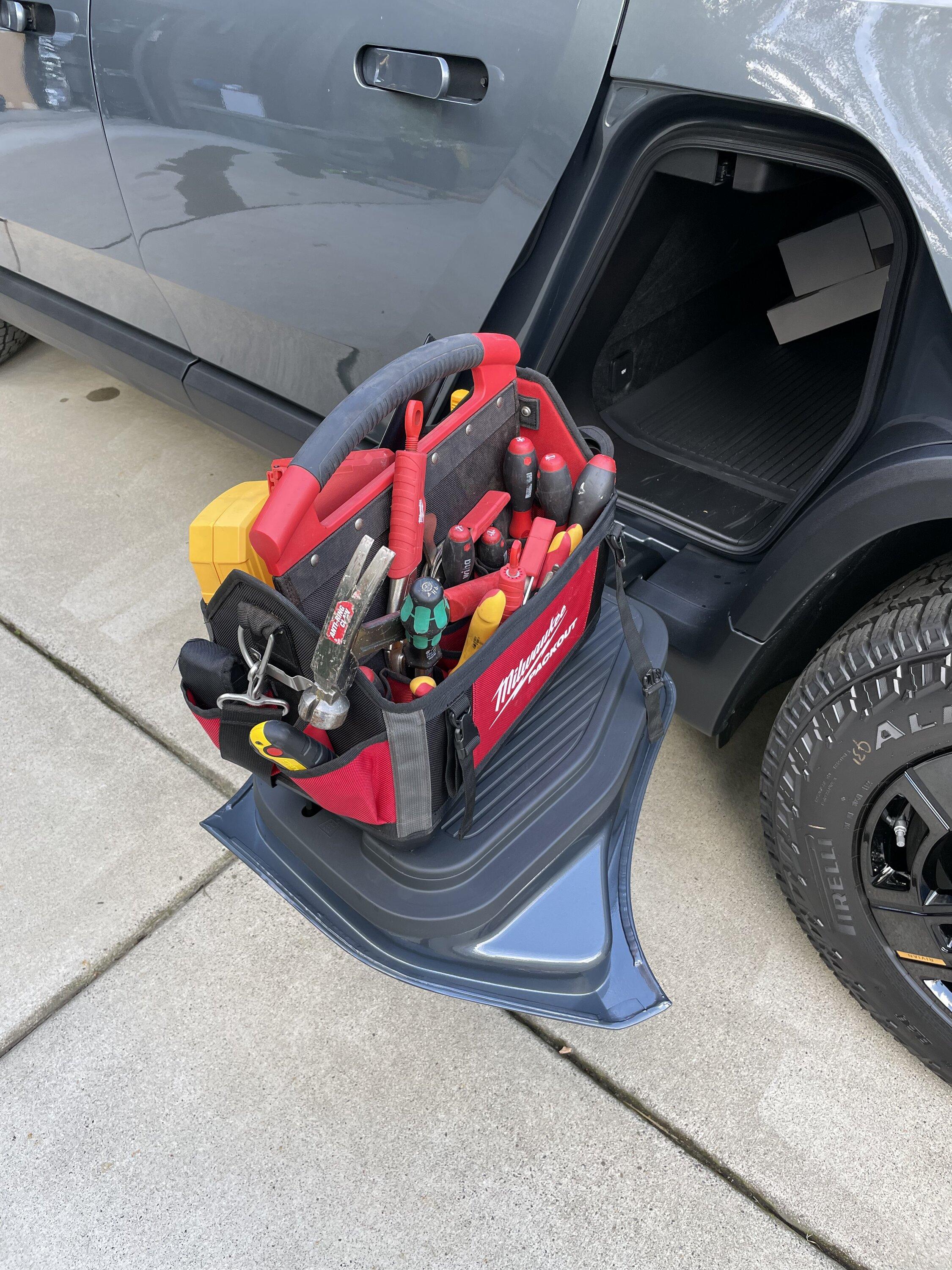 Rivian R1T R1S Great toolbox/bag for gear tunnel 43022B3B-E151-46C6-A307-D2E8951F8B54