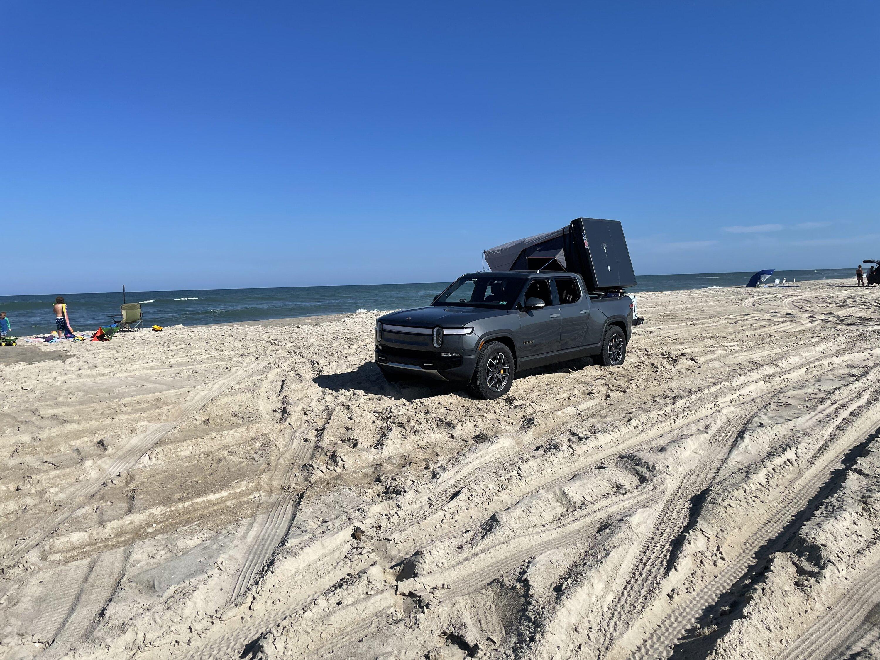 Rivian R1T R1S Took the R1T to Assateague Island National Seashore. Got Stuck in Soft Sand E95A5A1F-F921-421F-B664-61BC118D1BF7