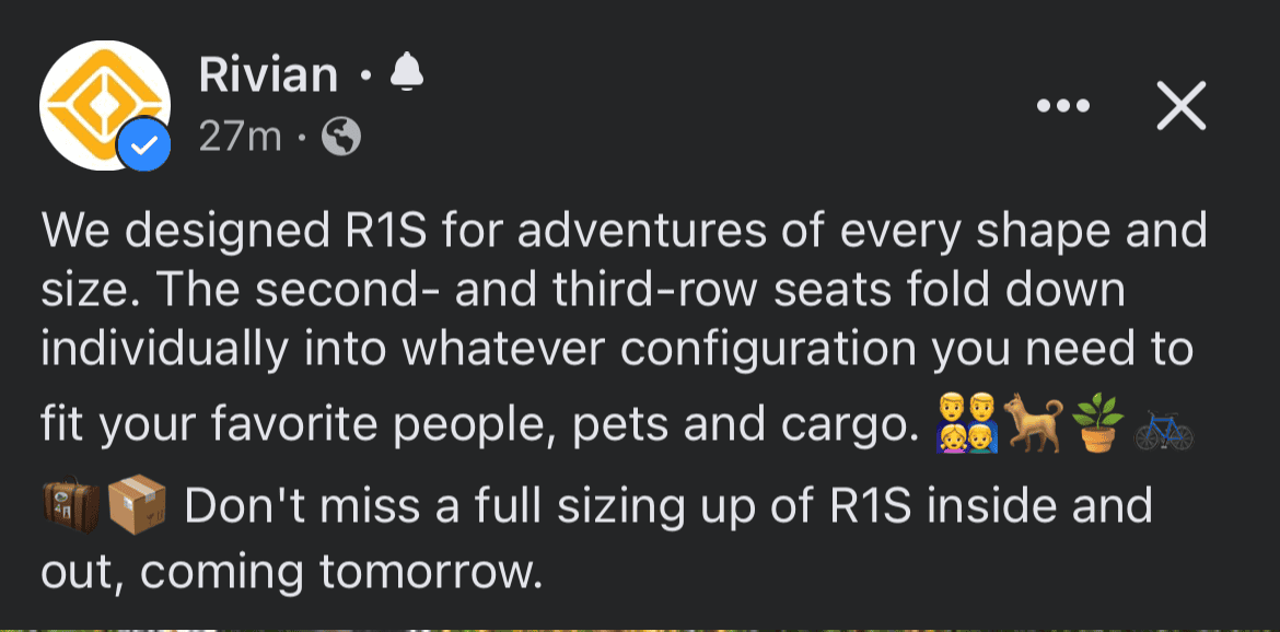 Rivian R1T R1S Sizing up the R1S 1656269337700