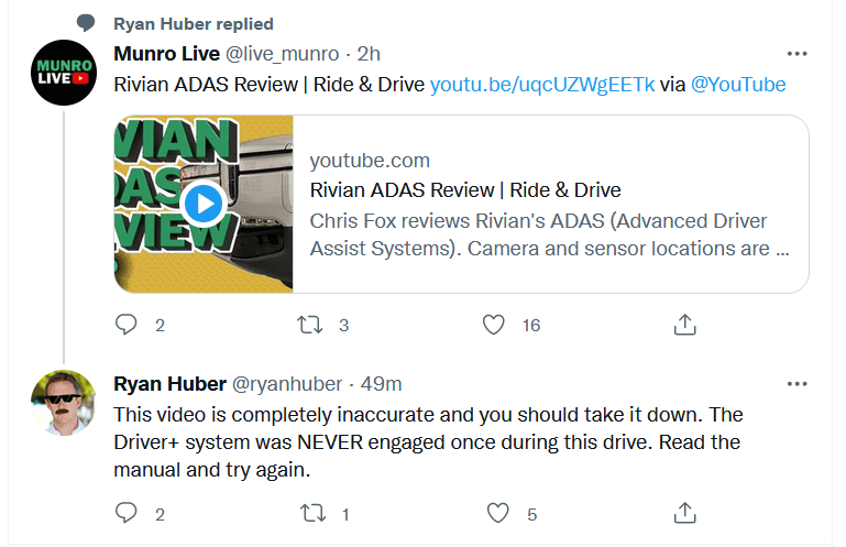 Rivian R1T R1S ADAS Advanced Driver Assist Systems Review - Sandy Munro Live 1656353247151