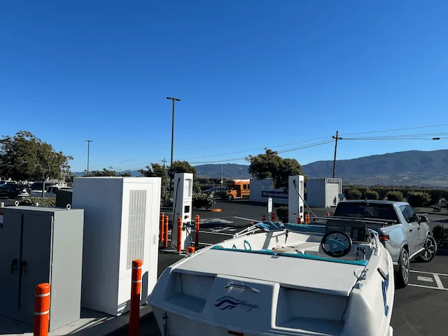 Rivian R1T R1S Report: Santa Barbara to Oakland Towing 15' Boat IMG_2298 (1)