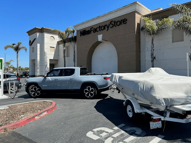 Rivian R1T R1S Report: Santa Barbara to Oakland Towing 15' Boat IMG_2289 (1)
