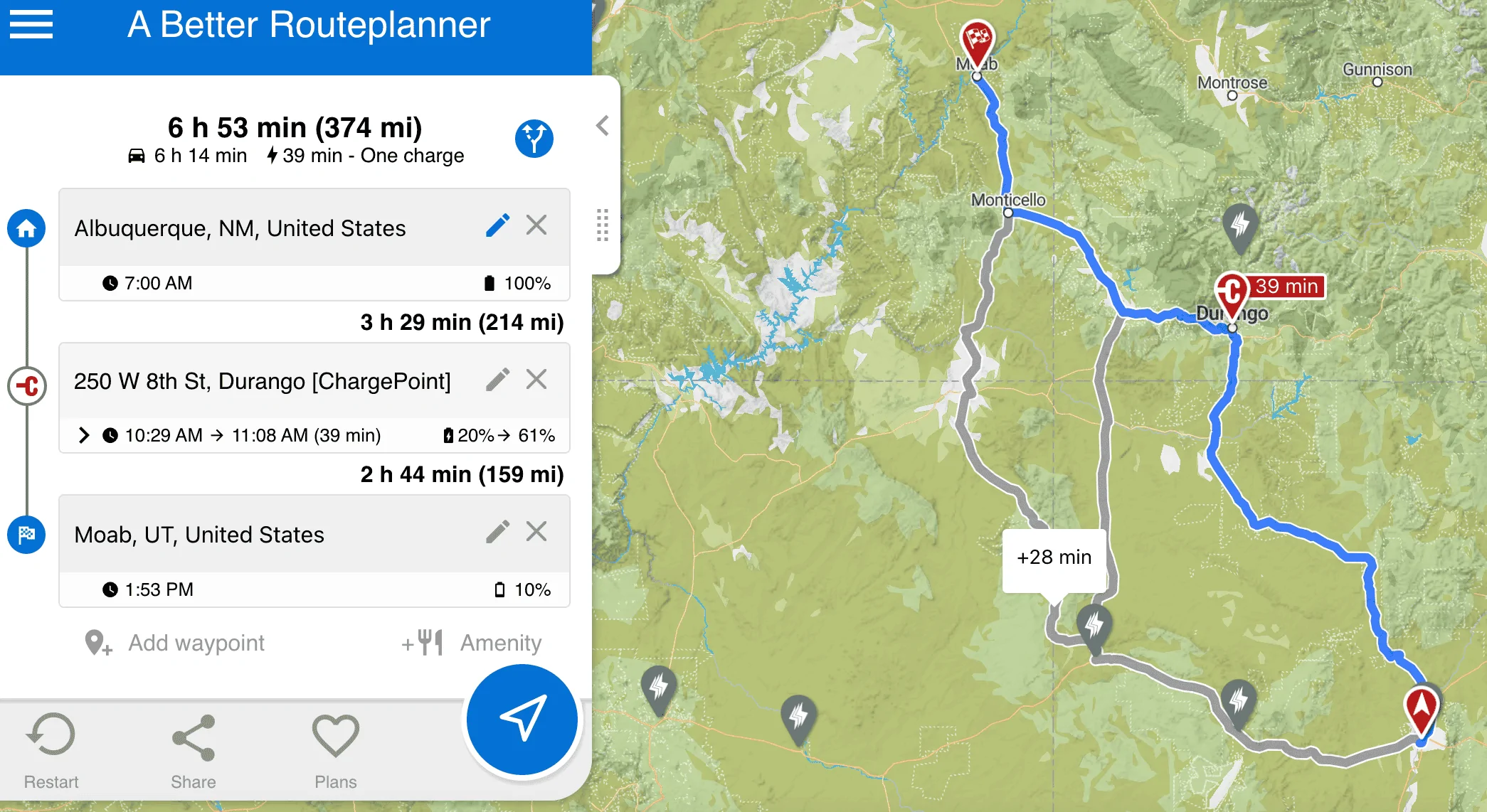 Rivian R1T R1S Charging between Moab, UT and Albuquerque, NM 1656452871016