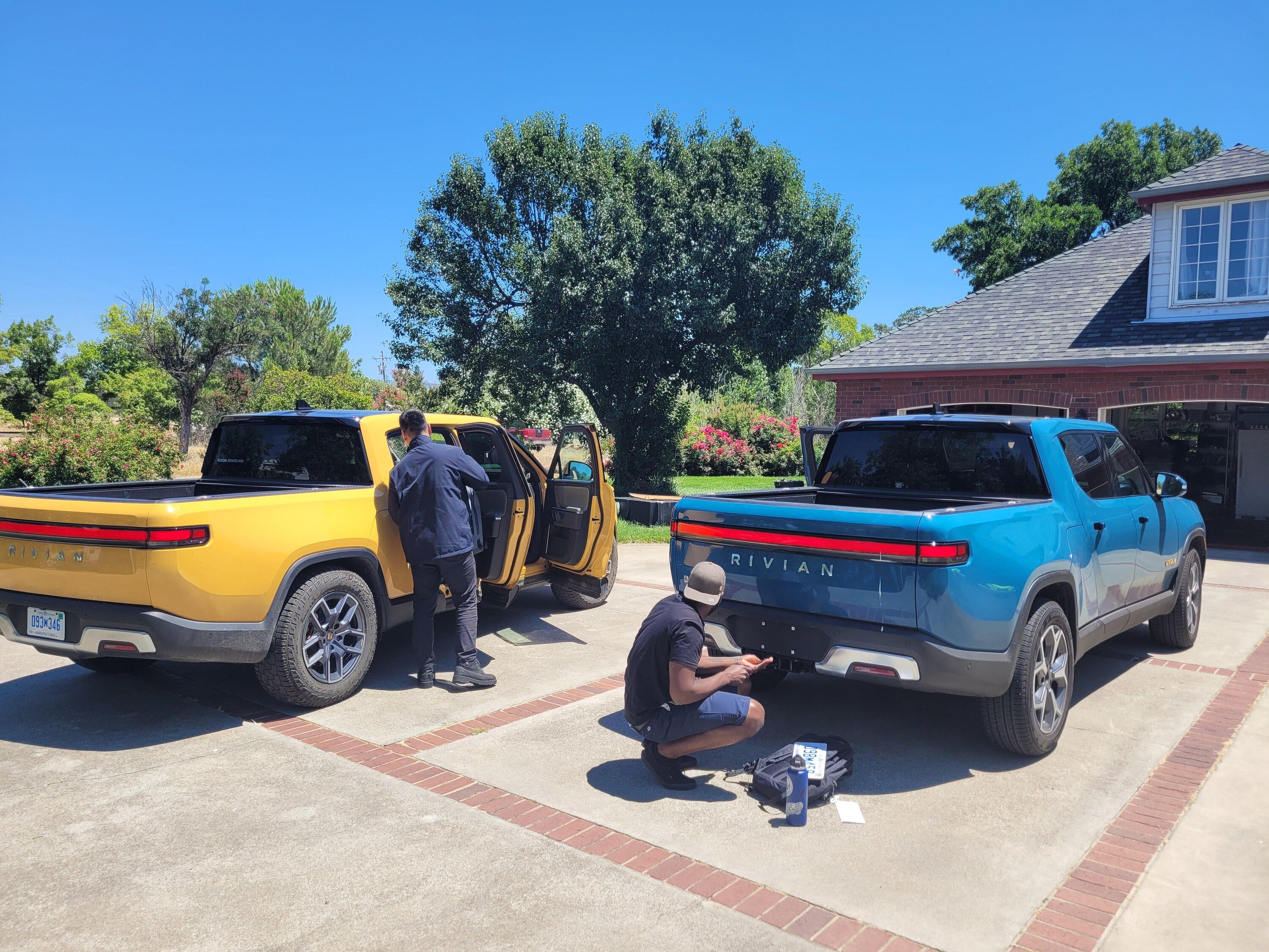 Rivian R1T R1S R1T breakdown while towing - repair follow-up cause: coolant line bursted/broke, causing battery overheat 20220629_123423