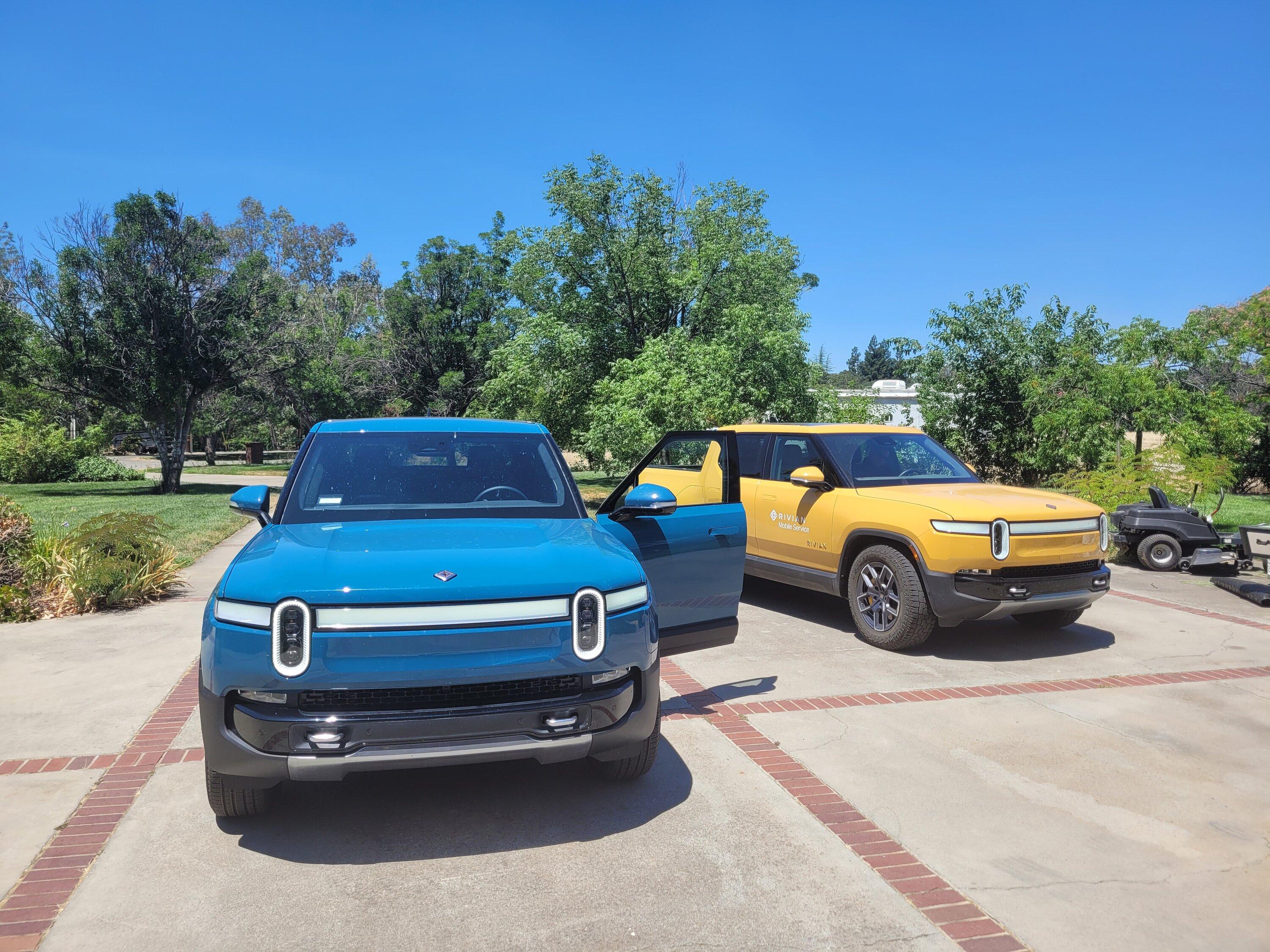 Rivian R1T R1S R1T breakdown while towing - repair follow-up cause: coolant line bursted/broke, causing battery overheat 20220629_123318