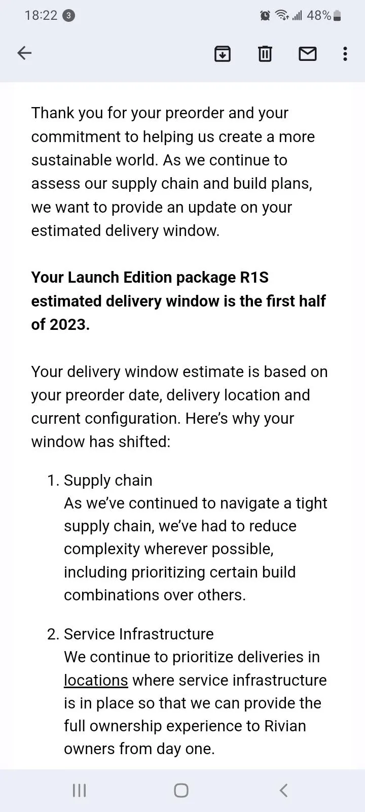 Rivian R1T R1S R1S Delivery Update Email (June 30, 2022) Screenshot_20220630-182203_Gmail