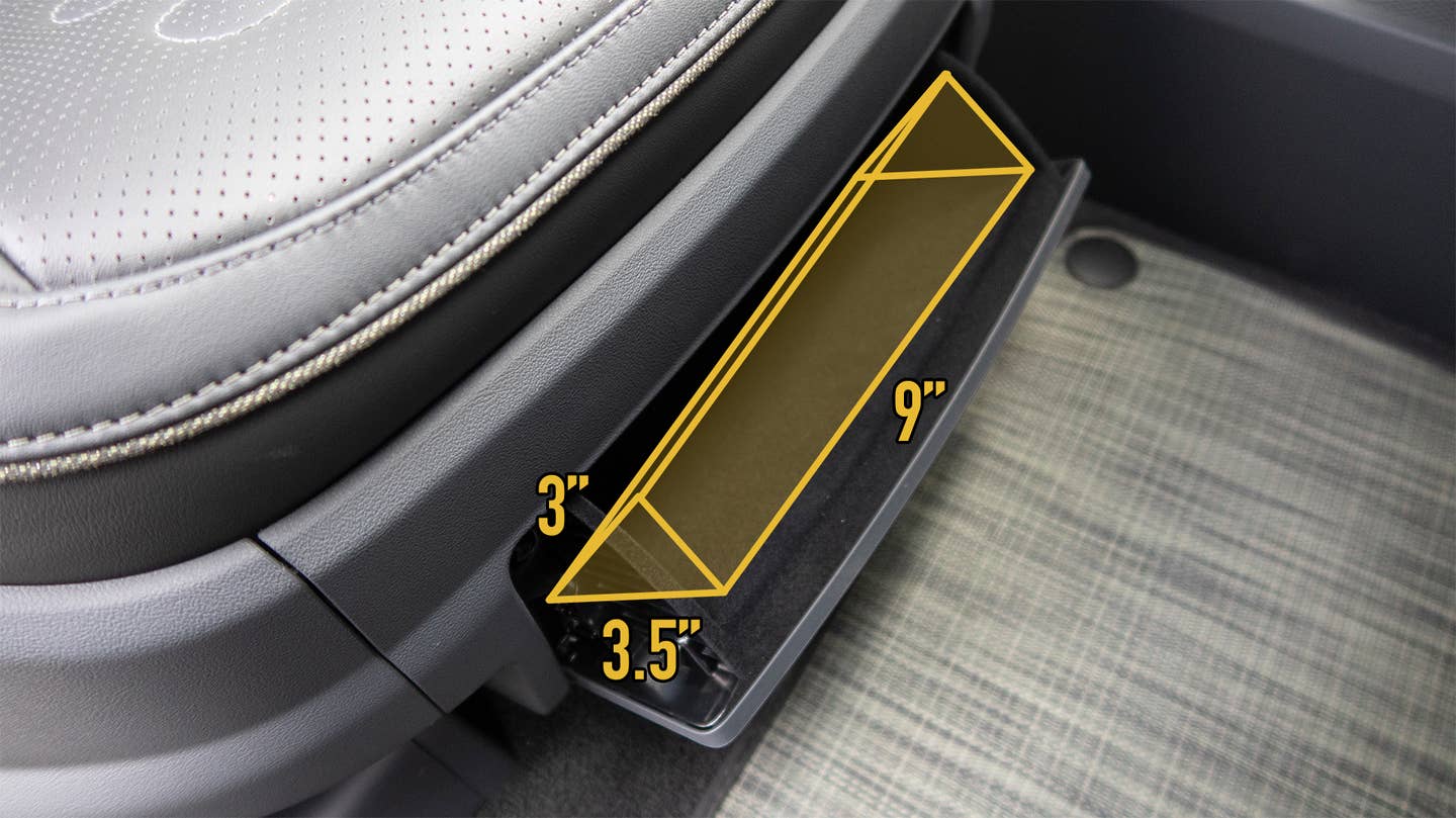 Rivian R1T R1S R1S Dimensions & Measurements: Cargo Area, Trunk, Frunk, Storage Volume m_SEAT-UNDERPOCKETIMG_4133-copy