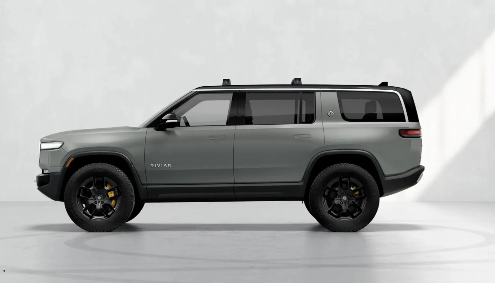 Rivian R1T R1S Satin Black Powder Coated Rivian Factory 21" Wheels 458FE483-3092-49ED-A875-76A111ADED99