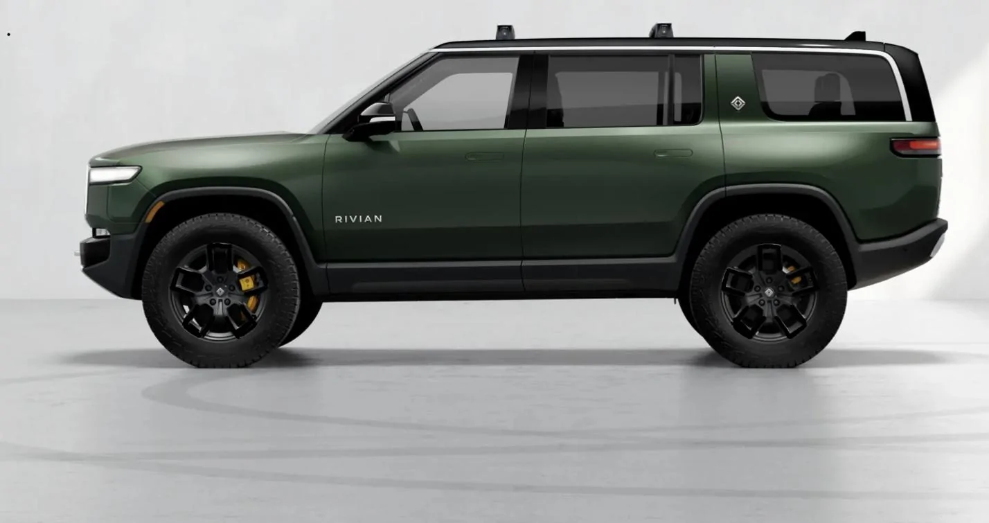 Rivian R1T R1S Satin Black Powder Coated Rivian Factory 21" Wheels 65DE1F80-6495-48EC-9C91-E4A89D1ECBC5