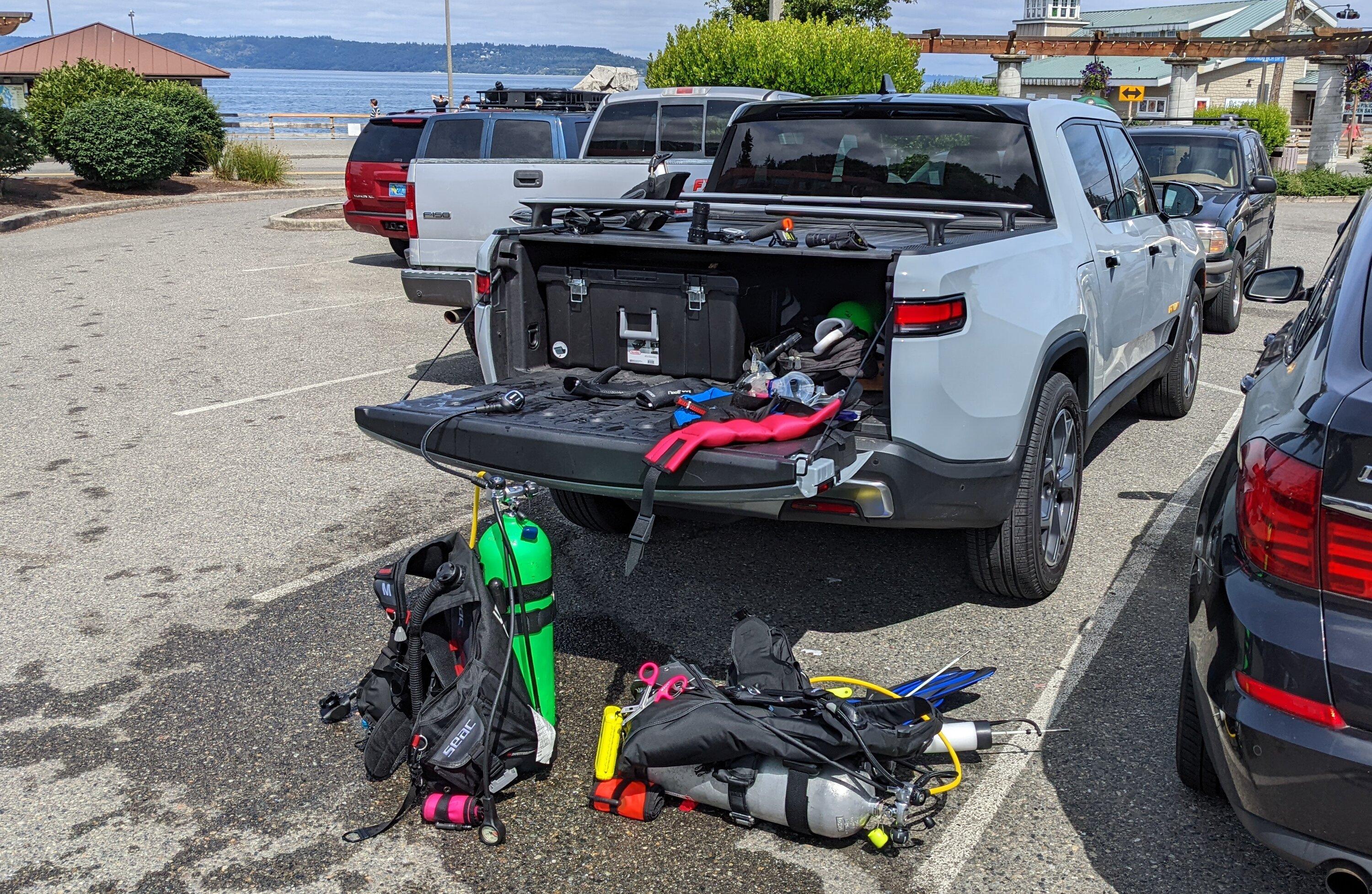 Rivian R1T R1S R1T Scuba Trip: The Drive & The Dive PXL_20220710_181452224