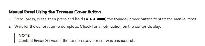 Rivian R1T R1S R1T Tonneau Cover Calibration (How-To Steps) Captur