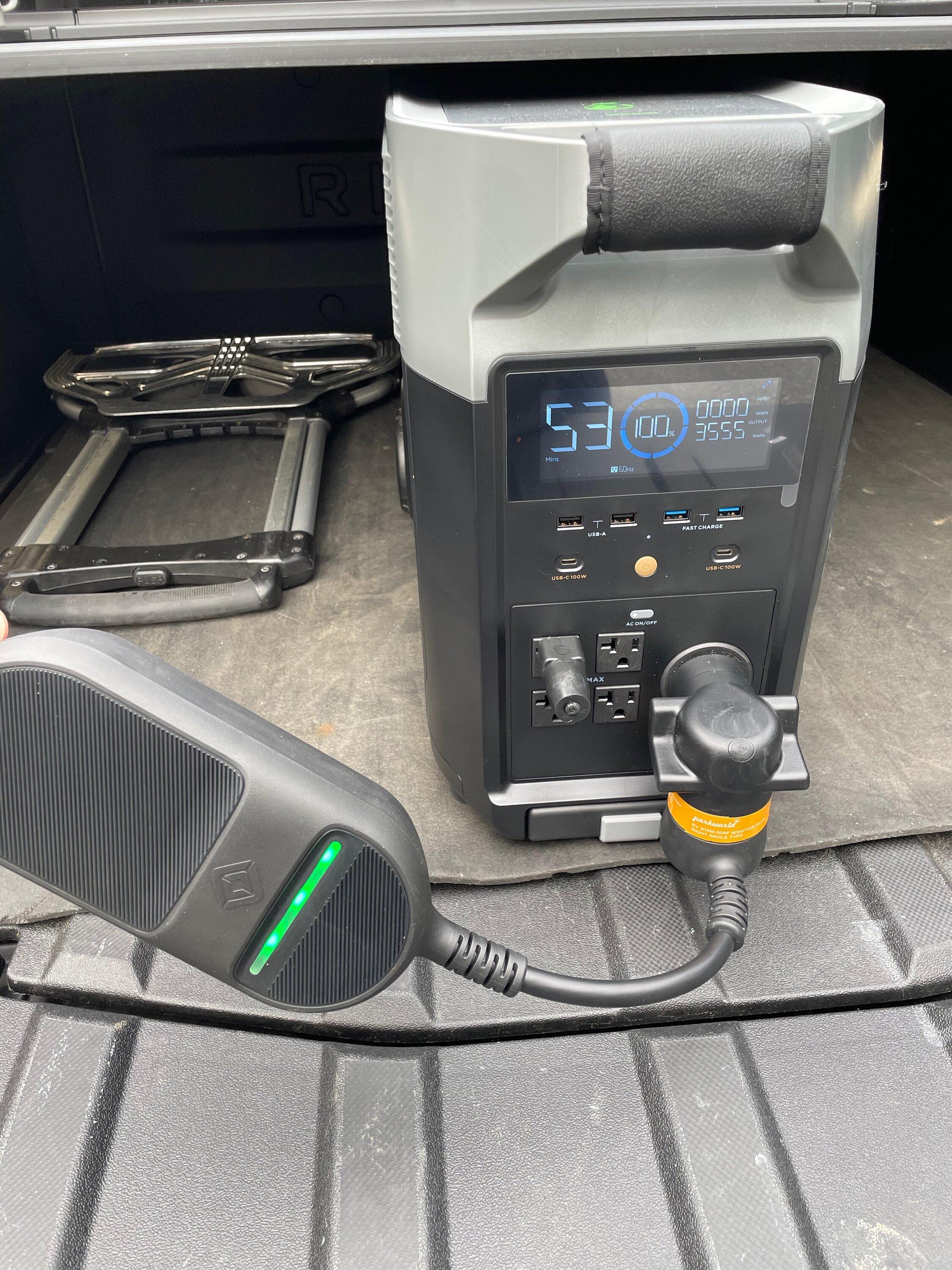 Rivian R1T R1S Generator to charge R1T when extra range needed IMG_3261