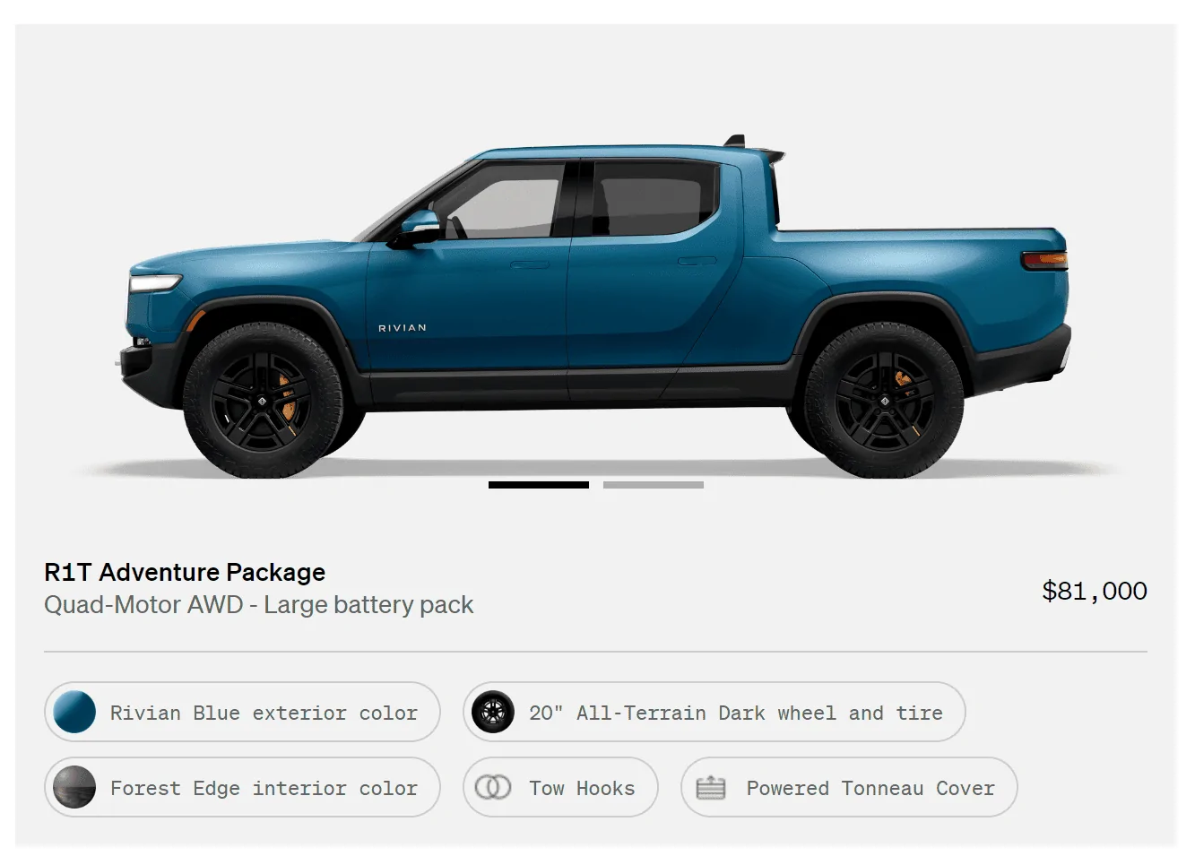 Rivian R1T R1S First look at @ “Introducing the R1 Shop” -- Rivian website to shop for R1T that delivers in 6-8 weeks 1657916234212