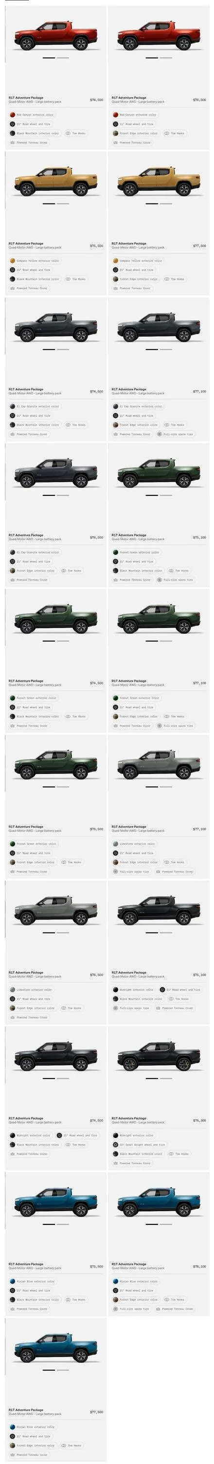 Rivian R1T R1S First look at @ “Introducing the R1 Shop” -- Rivian website to shop for R1T that delivers in 6-8 weeks Screenshot_20220715-204324_Chrom