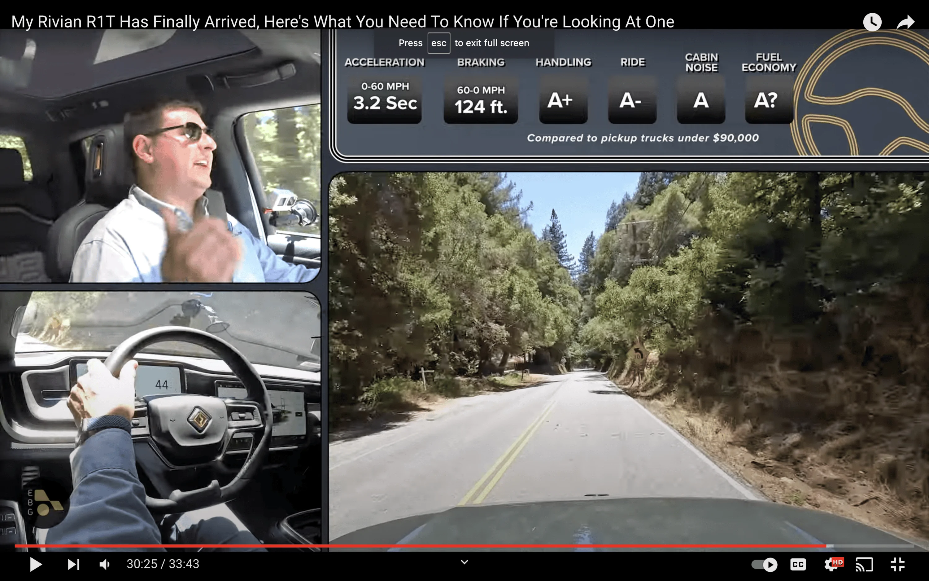 Rivian R1T R1S Alex on Autos Detailed R1T Review Screen Shot 2022-07-16 at 4.14.12 PM