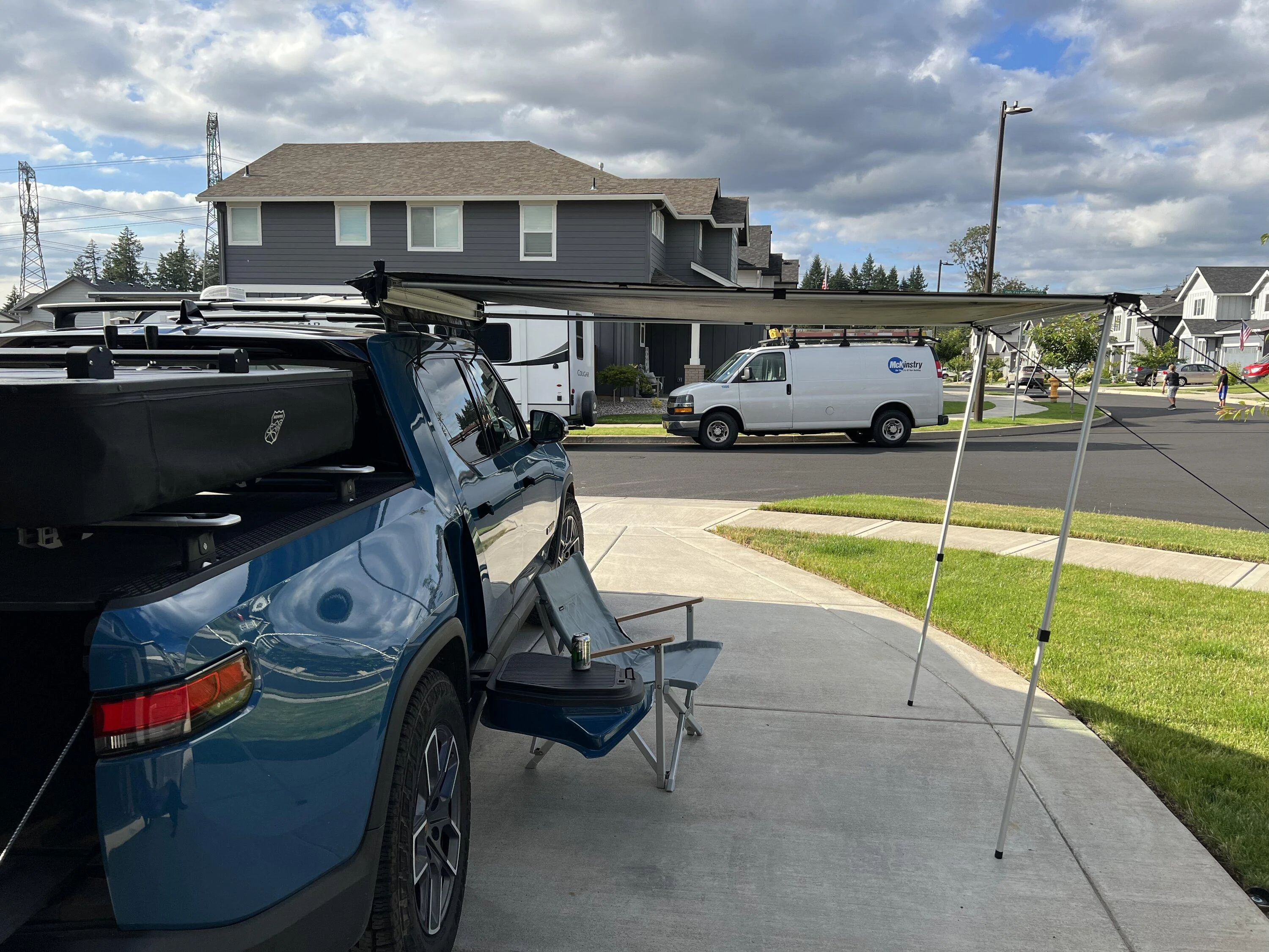Rivian R1T R1S Roam Adventure Co 5’ Awning installed on R1T 694E81F3-982B-42E3-8682-17DC3B401A2C