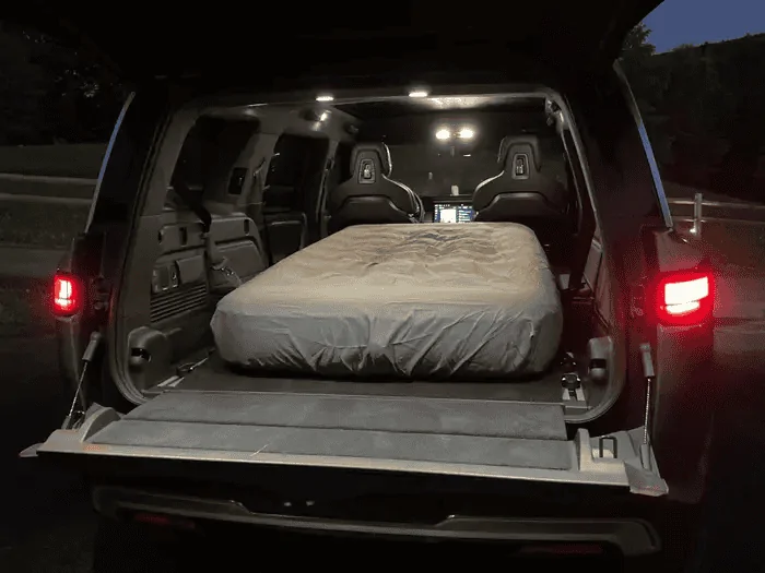 Rivian R1T R1S R1S big enough to sleep in - Business Insider says YES! 1658256558602