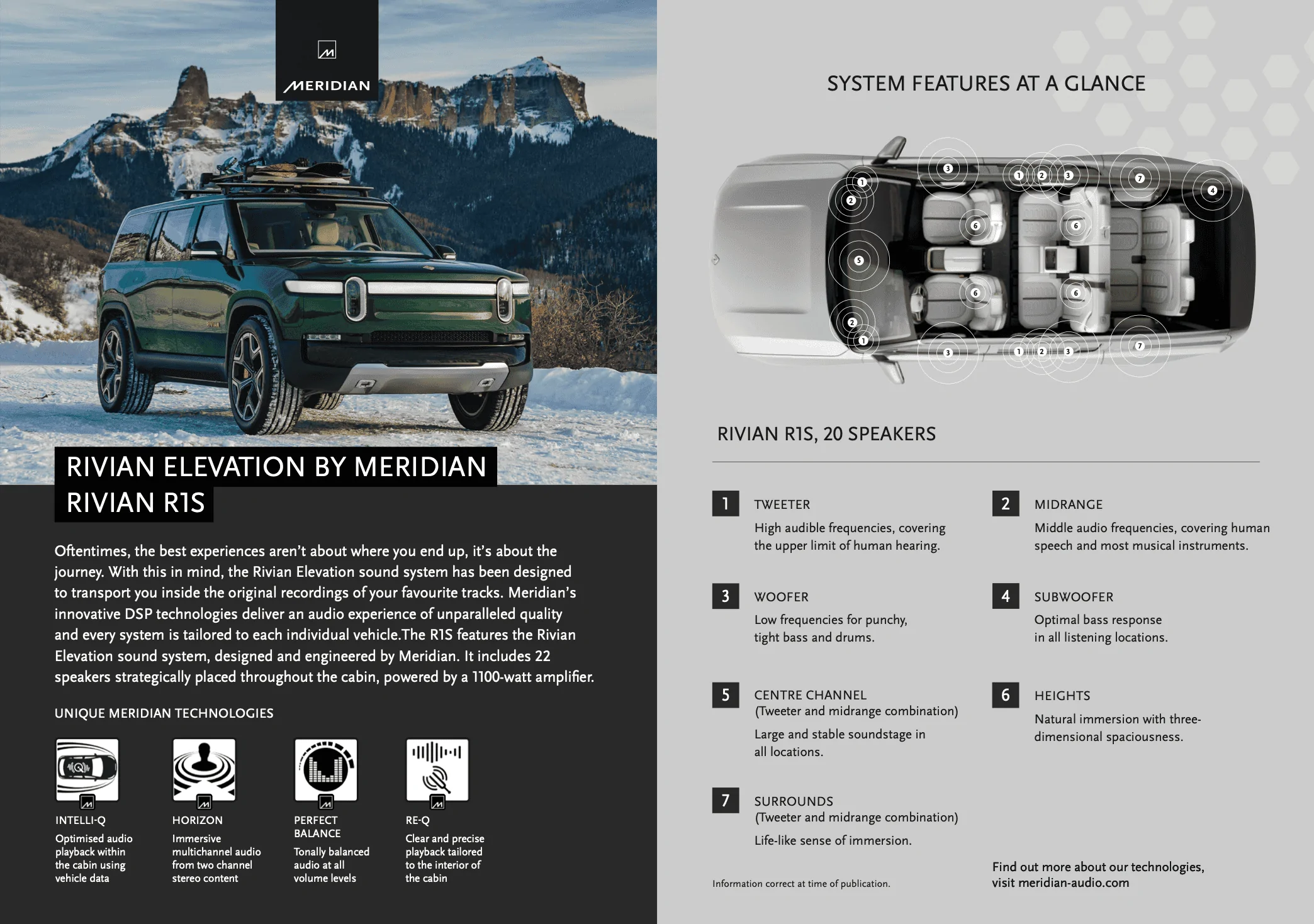 Rivian R1T R1S Meridian vs. standard sound system Screen Shot 2022-07-19 at 11.34.45 AM