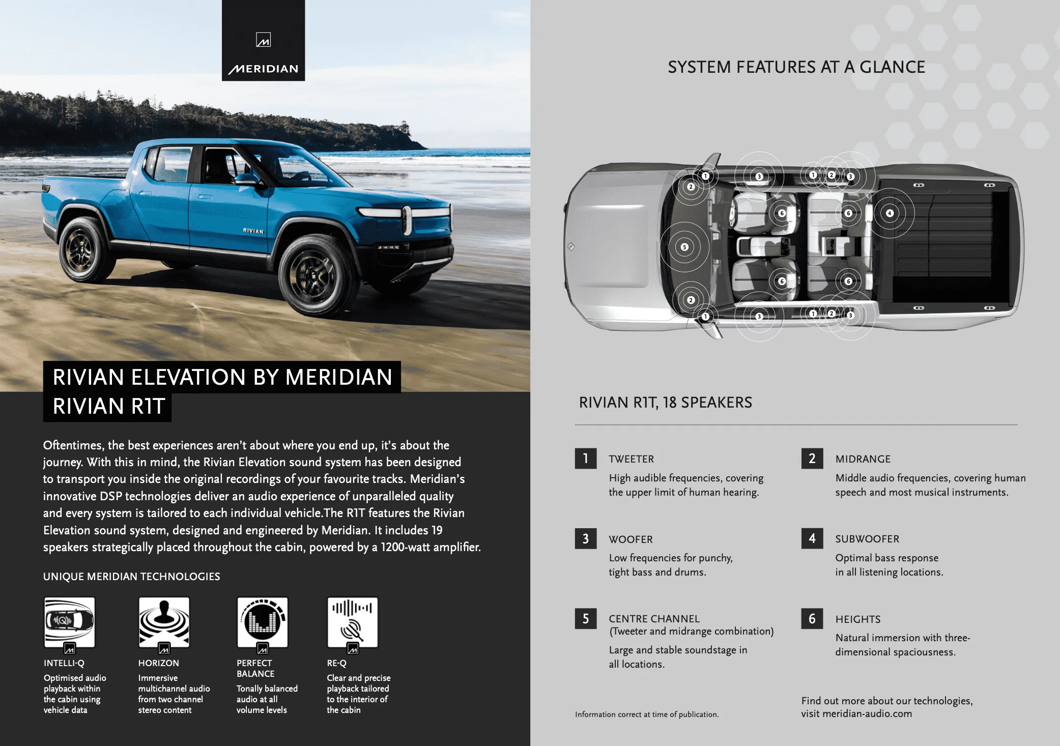 Rivian R1T R1S Meridian vs. standard sound system Screen Shot 2022-07-19 at 11.34.55 AM