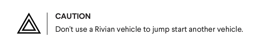 Rivian R1T R1S Can an ICE vehicle be jump started by a Rivian? no_jum