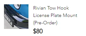 Rivian R1T R1S New front license plate holder 1658696945817